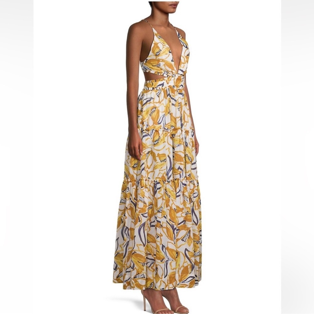 BEC & BRIDGE Eugenie Floral Cut-Out Maxi Dress